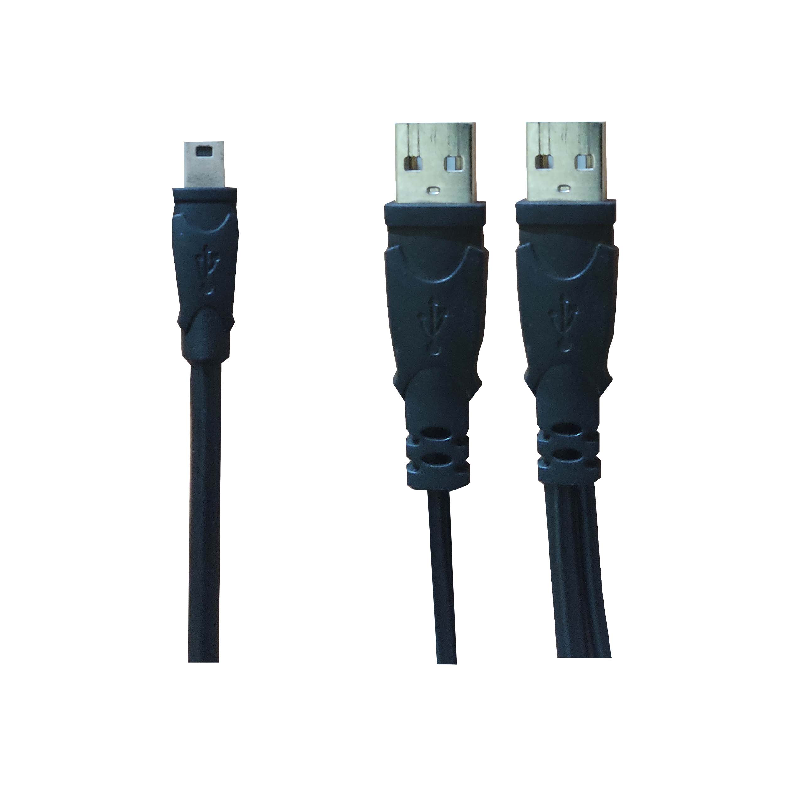 کابل تبدیل ۲ به 1 USB به MiniUSB مدل 007 طول 0.5 متر
