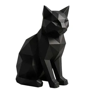 مجسمه مدل دکوری طرح گربه نشسته