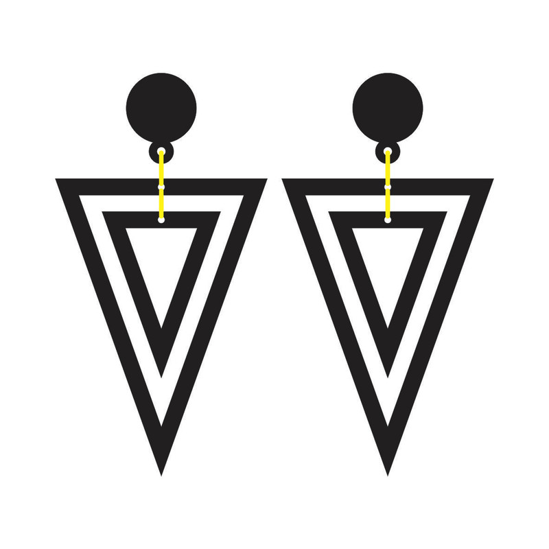 گوشواره دخترانه مدل مثلث تو در تو گوشواره دخترانه مدل مثلث تو در تو