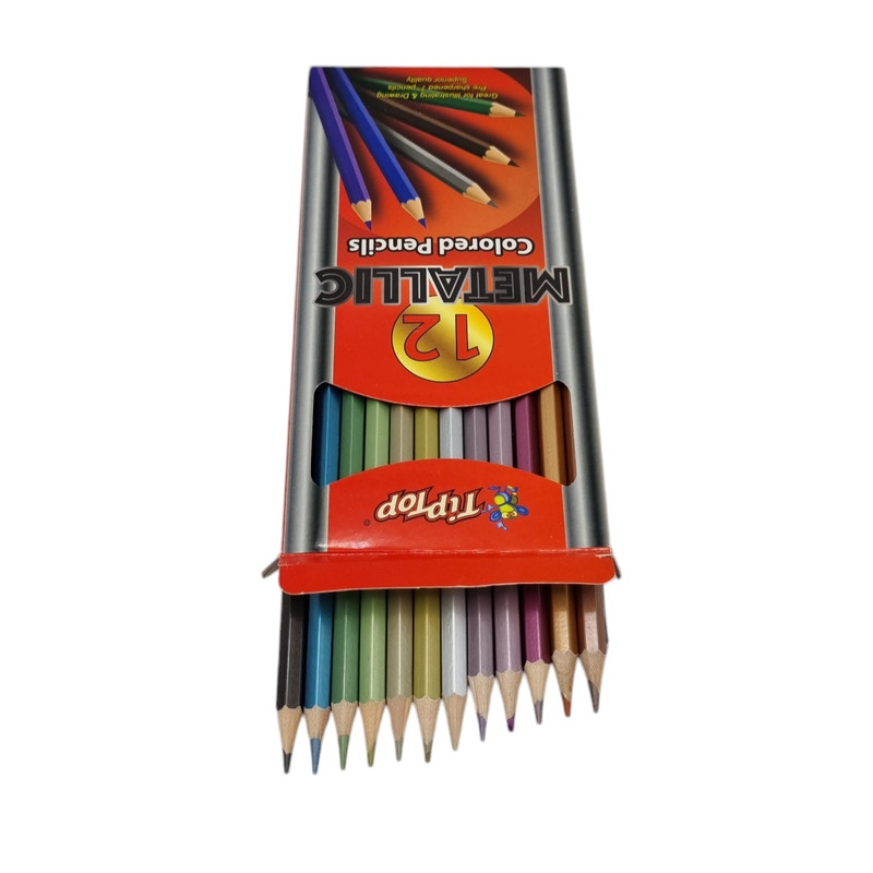 مداد رنگی 12 رنگ تیپ تاپ مدل متالیک کد 11488
