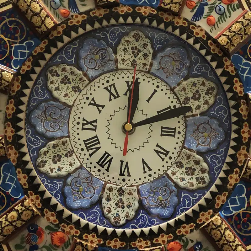 ساعت خاتم کاری طرح گل و مرغ کد GD423