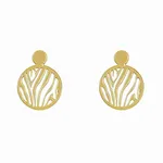 گوشواره طلا 18 عیار زنانه مدوپد مدل دایره کد GA1-11207
