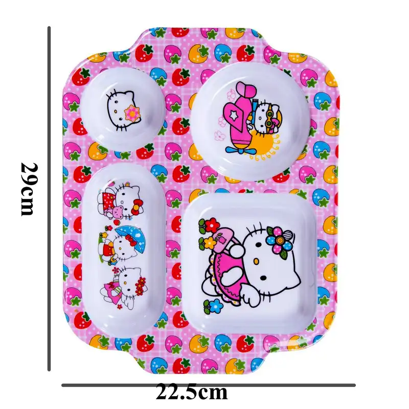 ظرف غذای کودک طرح گربه کد 4