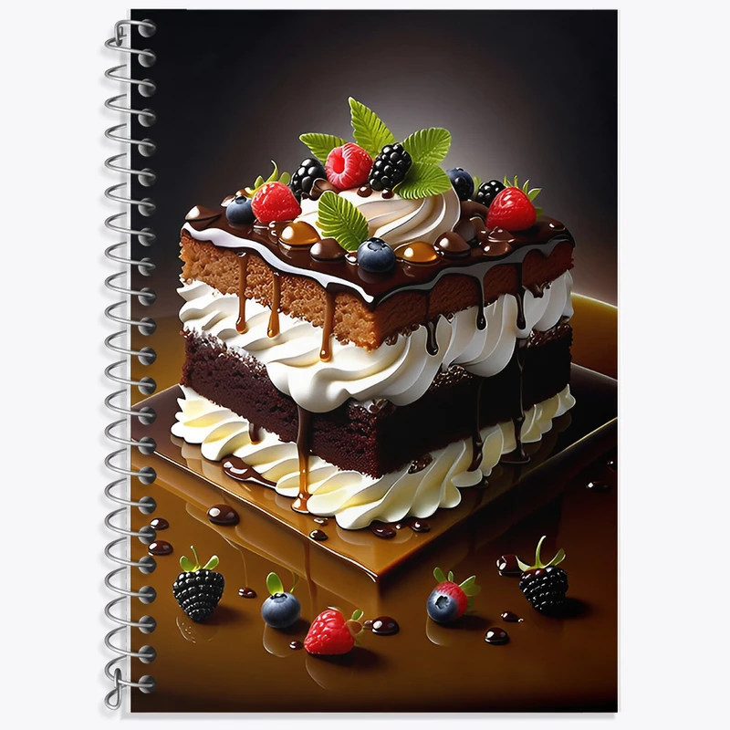 دفتر لغت 50 برگ خندالو طرح کیک شکلاتی کد F6744