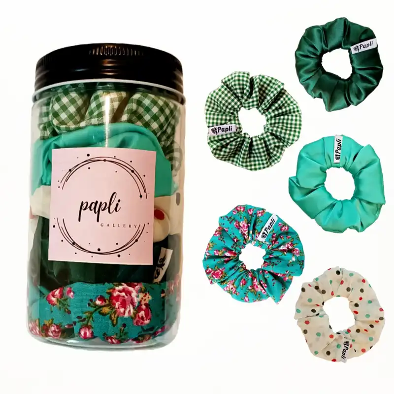 کش مو زنانه مدل اسکرانچی بسته 5 عددی