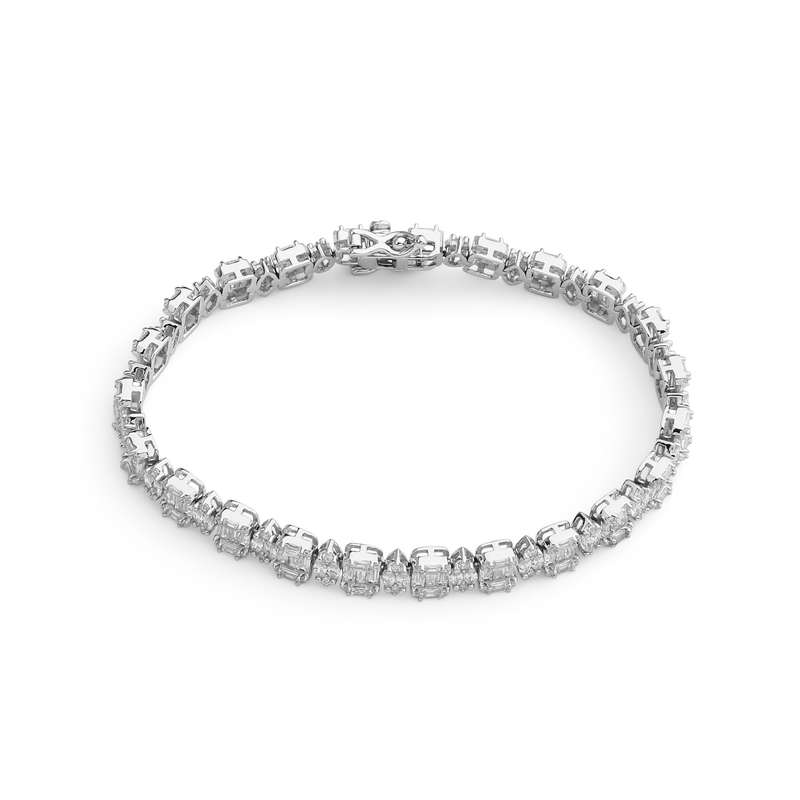 دستبند تنیسی نقره زنانه مایا ماهک مدل MSB253