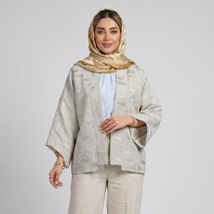 مانتو زنانه الیاف نخی آیتک طرح انتزاعی مدل 16126