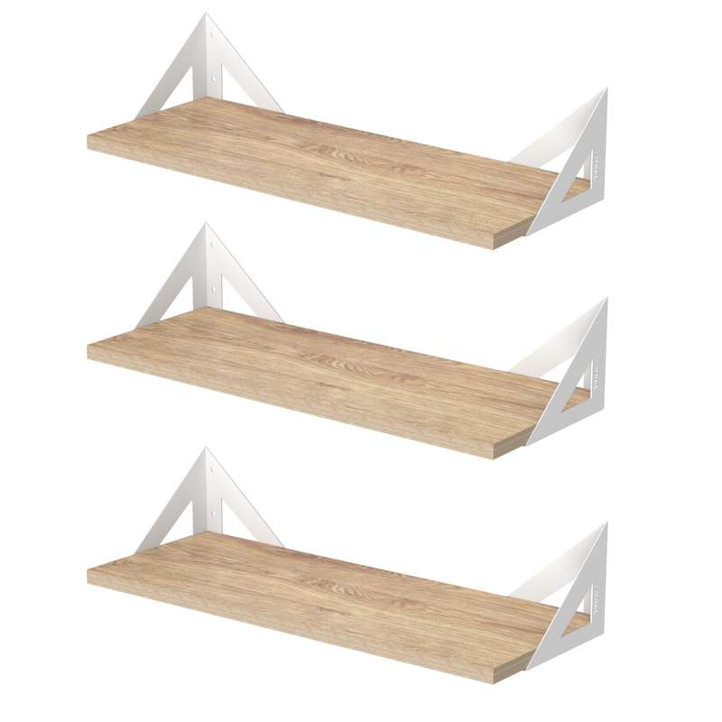 شلف دیواری دینیال مدل p.s مثلثی کد DN4015 مجموعه سه عددی