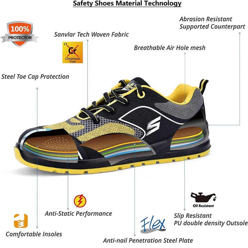 کفش ایمنی سیف تو مدل مهندسی اسپرت الکترواستاتیک BEST SNEAKER