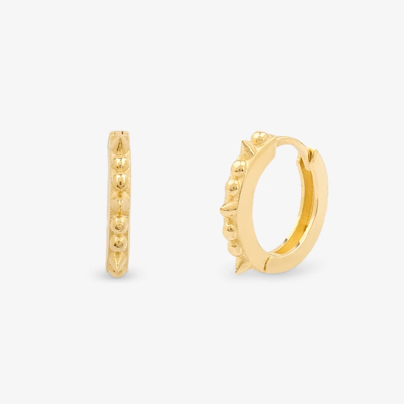 گوشواره حلقه‌ای طلا 18 عیار زنانه گلدم مدل E125026