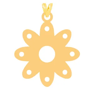 آویز گردنبند طلا 18 عیار زنانه کرابو مدل گل Kr31537