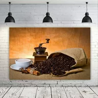 استیکر دیواری طرح قهوه و آسیاب قهوه مدل SDA9417