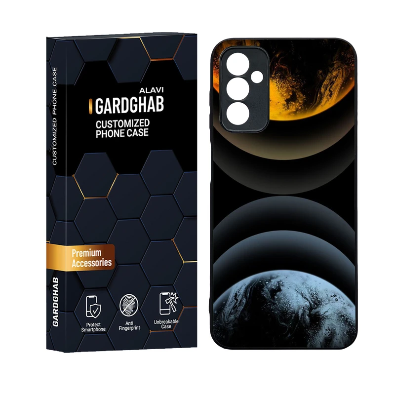 کاور گارد قاب علوی دورژله ای پشت گلس مدل هنری مناسب برای گوشی موبایل سامسونگ Galaxy F13