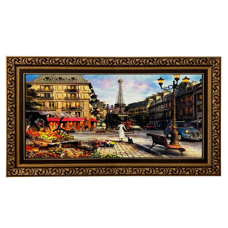تابلو فرش ماشینی طرح دستبافت مدل پاریس کد 7525