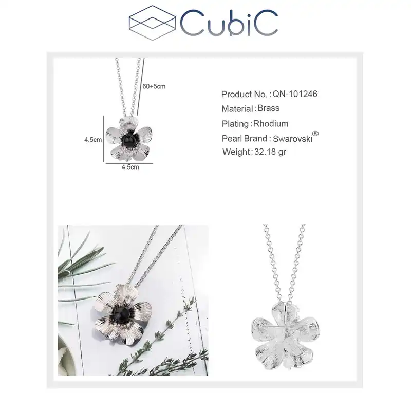 گردنبند زنانه کوبیک مدل QN-101248