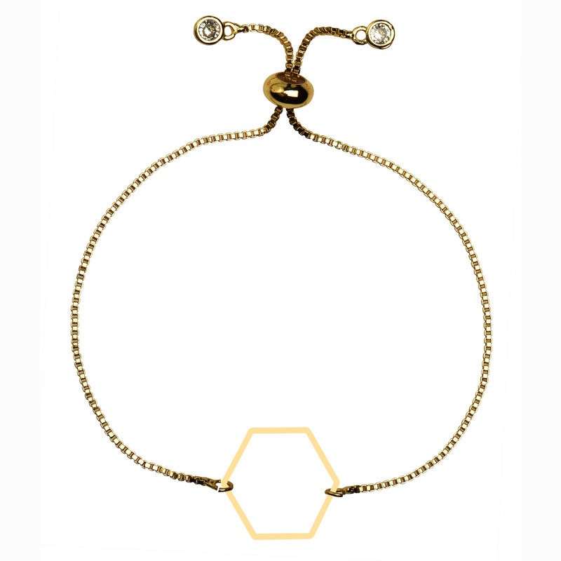 دستبند طلا 18 عیار زنانه الن نار مدل 6 ضلعي ELN6102140