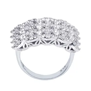 انگشتر نقره زنانه بازرگانی میلادی  مدل نگین دار کد AWR_070