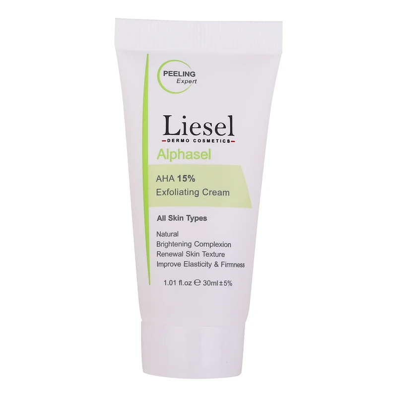 کرم لایه بردار صورت و گردن لایسل مدل Alphasel مناسب انواع پوست حجم 30 میلی لیتر