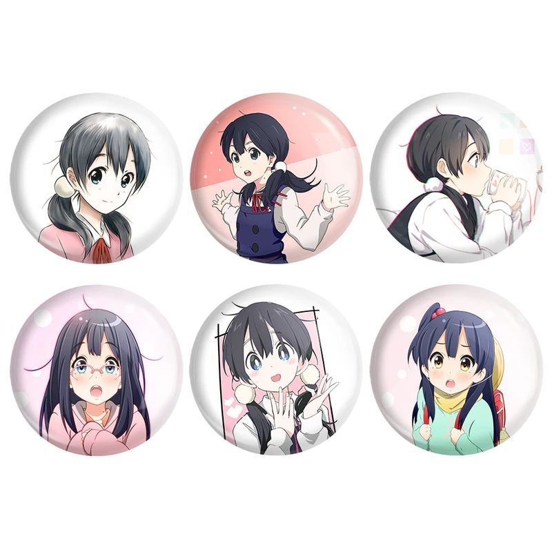 مگنت خندالو طرح انیمه فروشگاه تاماکو Tamako Market کد 1377B مجموعه 6 عددی