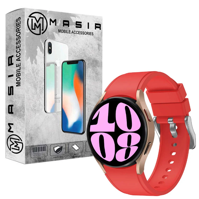 بند مسیر مدل Silicone Lines Fit مناسب برای ساعت هوشمند سامسونگ Galaxy Watch 6 40mm / watch 6 44mm / Watch 6 Classic 43mm / Watch 6 Classic 47mm