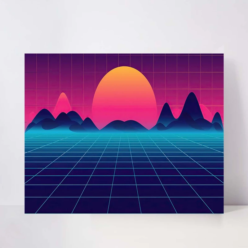 تابلو شاسی مدل retro synthwave کد S-15025