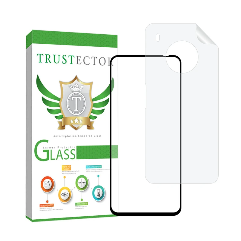 محافظ صفحه نمایش سرامیکی مات تراستکتور مدل MCERAMNANOT مناسب برای گوشی موبایل هوآوی Y9a به همراه محافظ پشت گوشی