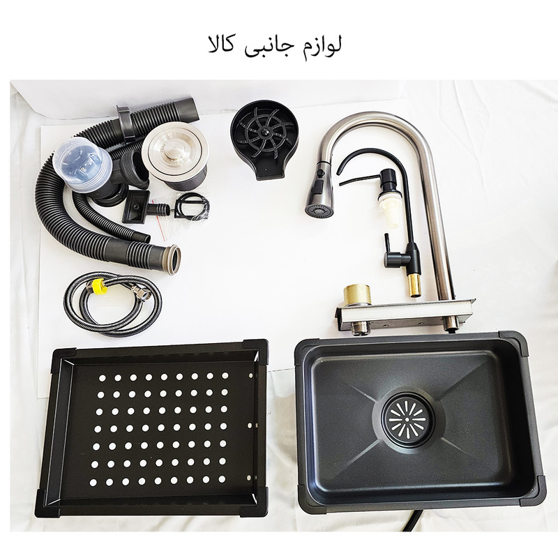 سینک ظرفشویی مدل ولومی دودی توکار