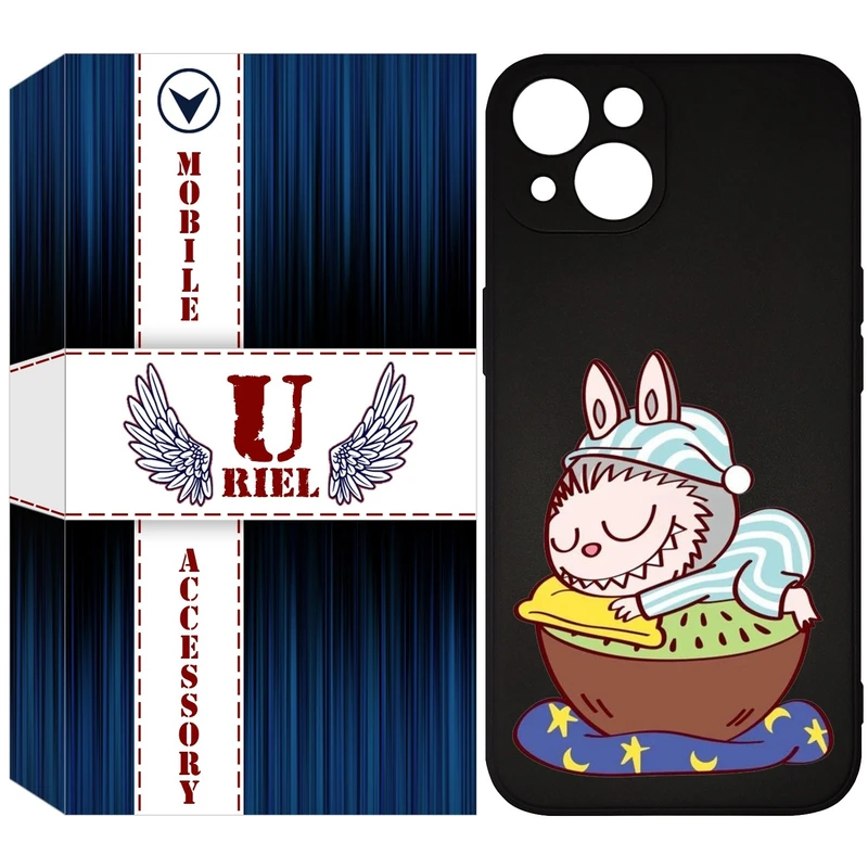 کاور یوریل قاب مدل KSH کد 127 طرح عروسک لبوبو مناسب برای گوشی موبایل اپل iPhone 13