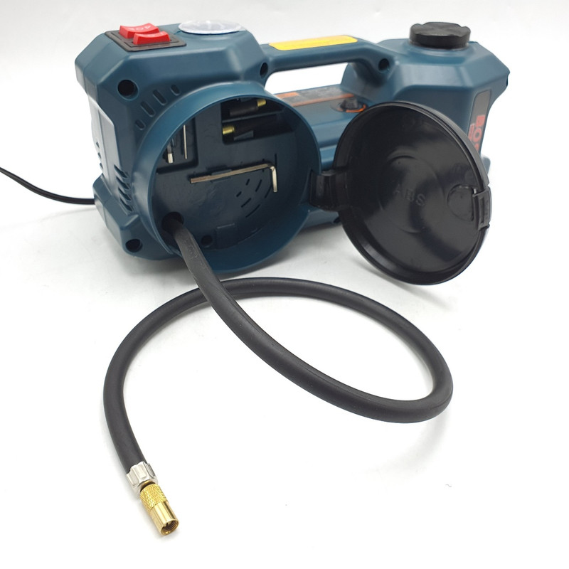 جک و اچار بکس و کمپرسور هوا فندکی خودرو باس مدل 3in1 مجموعه 8 عددی