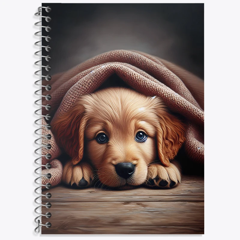 دفتر زبان 50 برگ خندالو مدل دو خط طرح سگ بامزه کد N5101