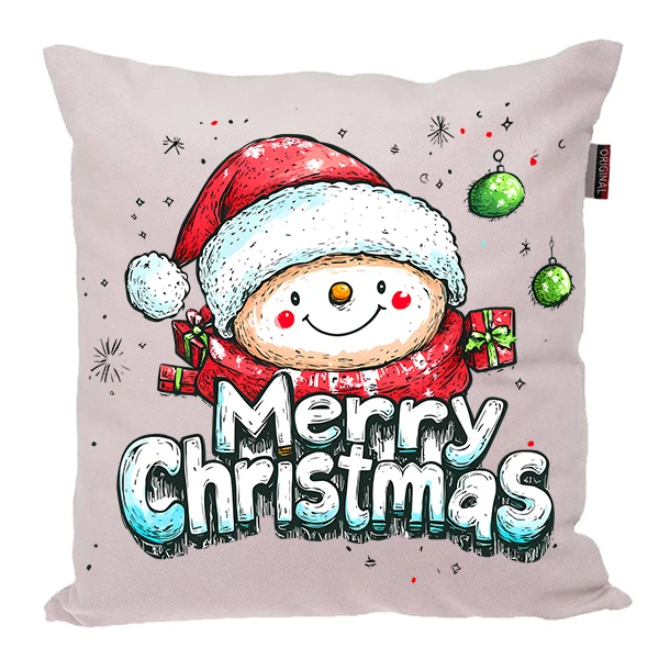 کوسن پاد آفرین مدل کریسمس مبارک طرح آدم برفی کد PK30365
