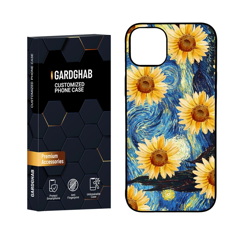 کاور گارد قاب مدل پشت گلس هنری مناسب برای گوشی موبایل اپل iPhone 15 Plus