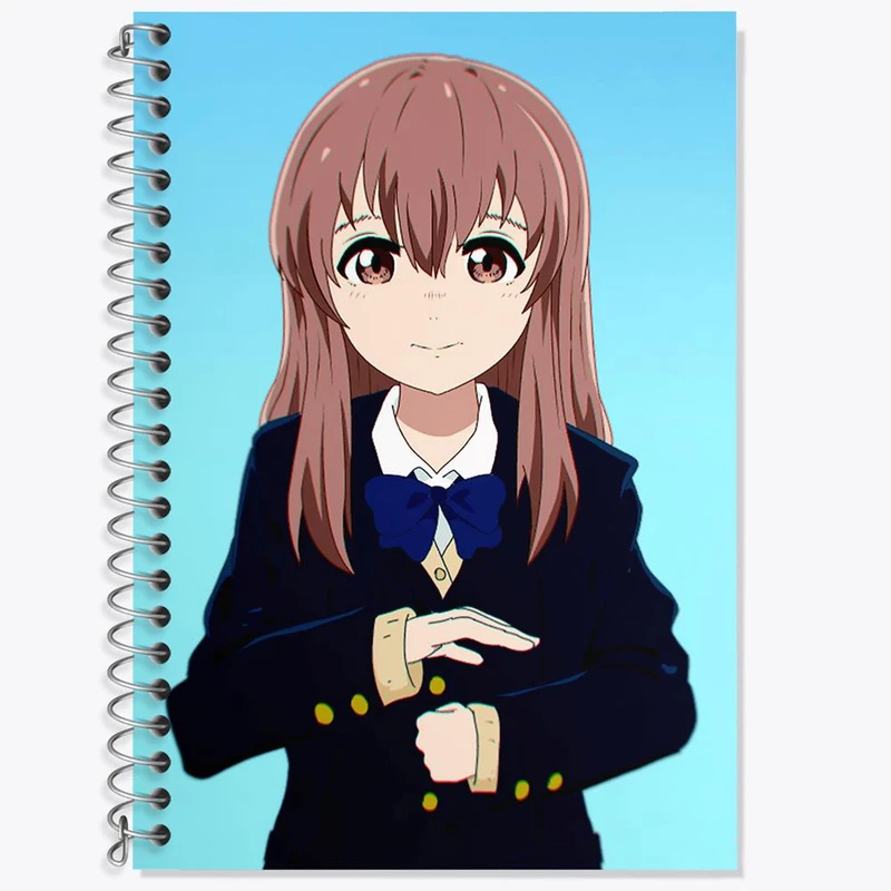 دفتر زبان 50 برگ خندالو مدل سه خط طرح شوکو نیشیمیا انیمه سایلنت ویس A Silent Voice کد 15783