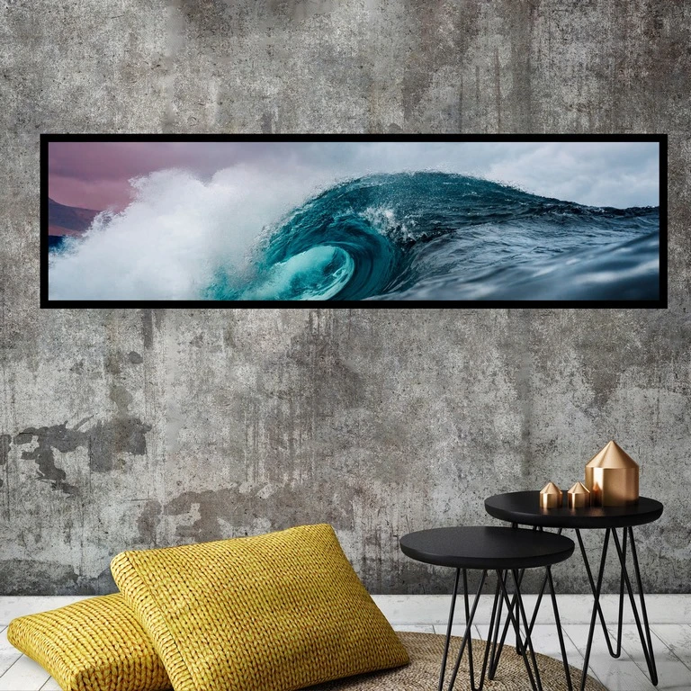 تابلو بکلیت طرح طبیعت امواج خروشان مدل کشیده B-7698