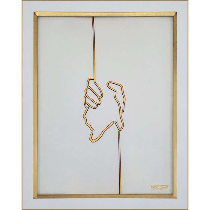 تابلو طلاکوب زرین هنر ایران مدل دست یاری مدرن کد 01