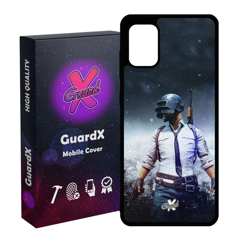 کاور گارد ایکس طرح Pubg مدل Glass10039 مناسب برای گوشی موبایل سامسونگ Galaxy A31