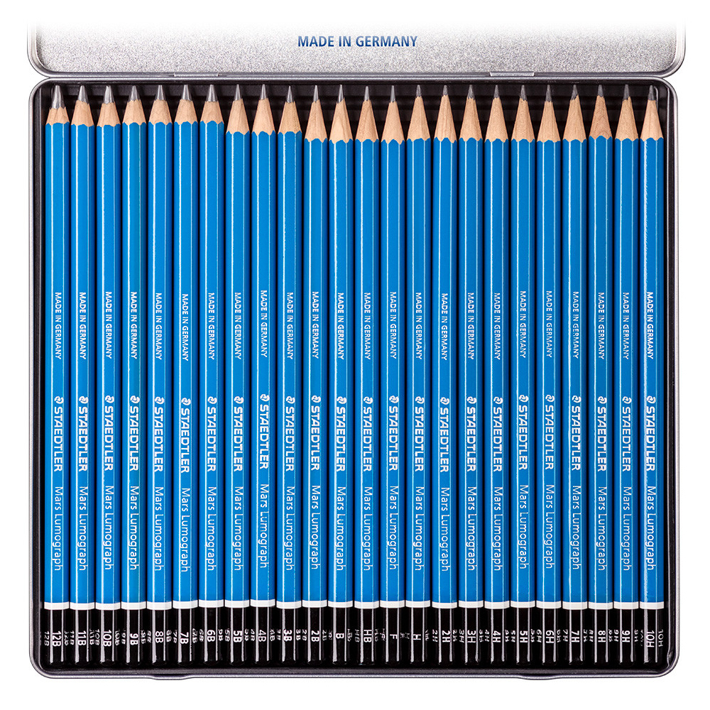 مداد استدلر مدل staedtler lumograph 24 L بسته 24 عددی