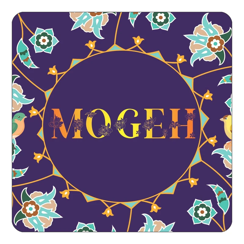 مگنت کاکتی طرح اسم موگه mogeh مدل گل و بلبل کد mg15537