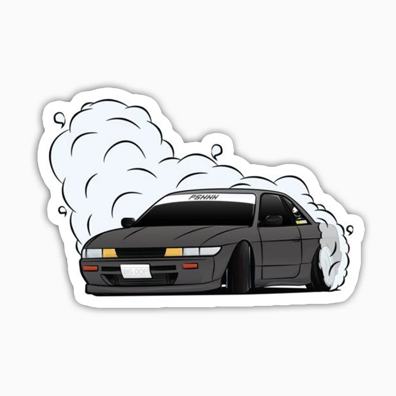 استیکر لپ تاپ و موبایل بووم طرح ماشین مدل Nissan 240SX pshhh کد KT13