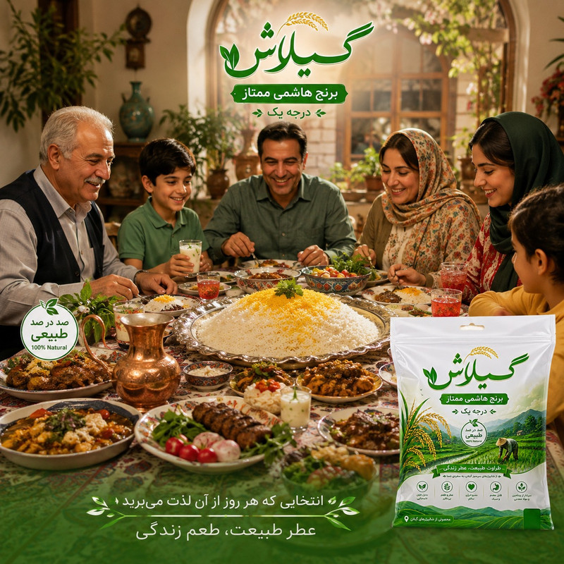 برنج تک الک ممتاز گیلان گیلاش - 3000 گرم