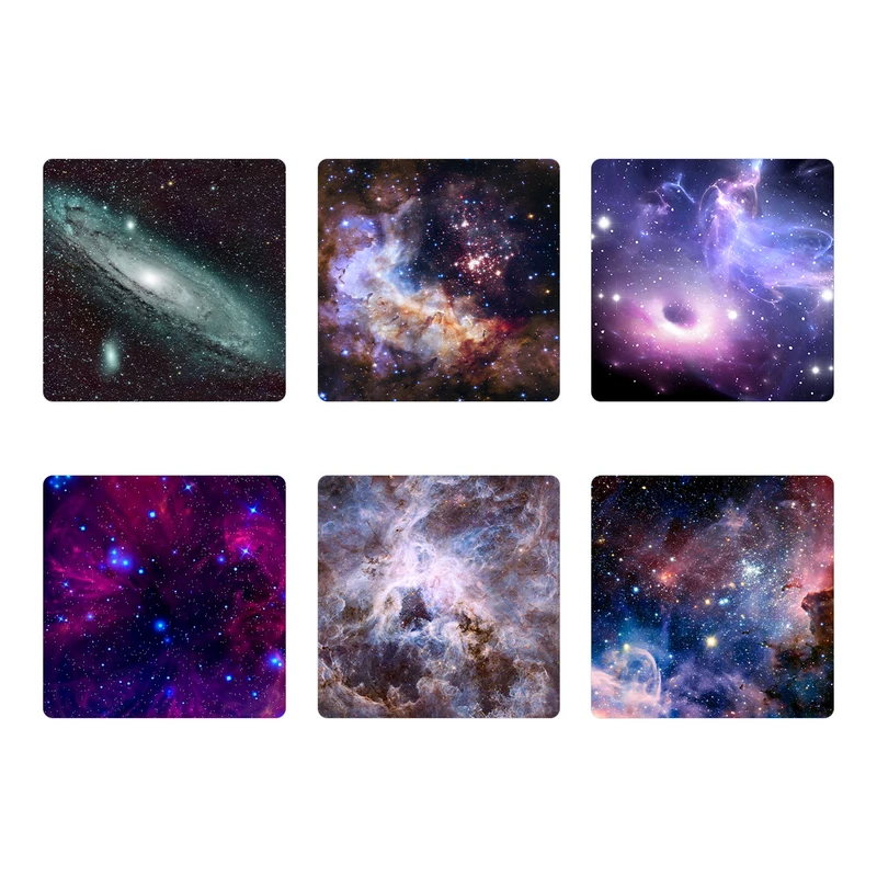 زیر لیوانی طرح گلکسی کهکشان مدل set3 مجموعه 6 عددی