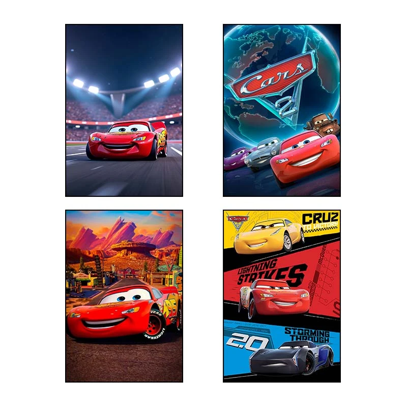 تابلو شاسي کارنيکا طرح ماشین‌ها Cars کد 94241 مجموعه 4 عددی
