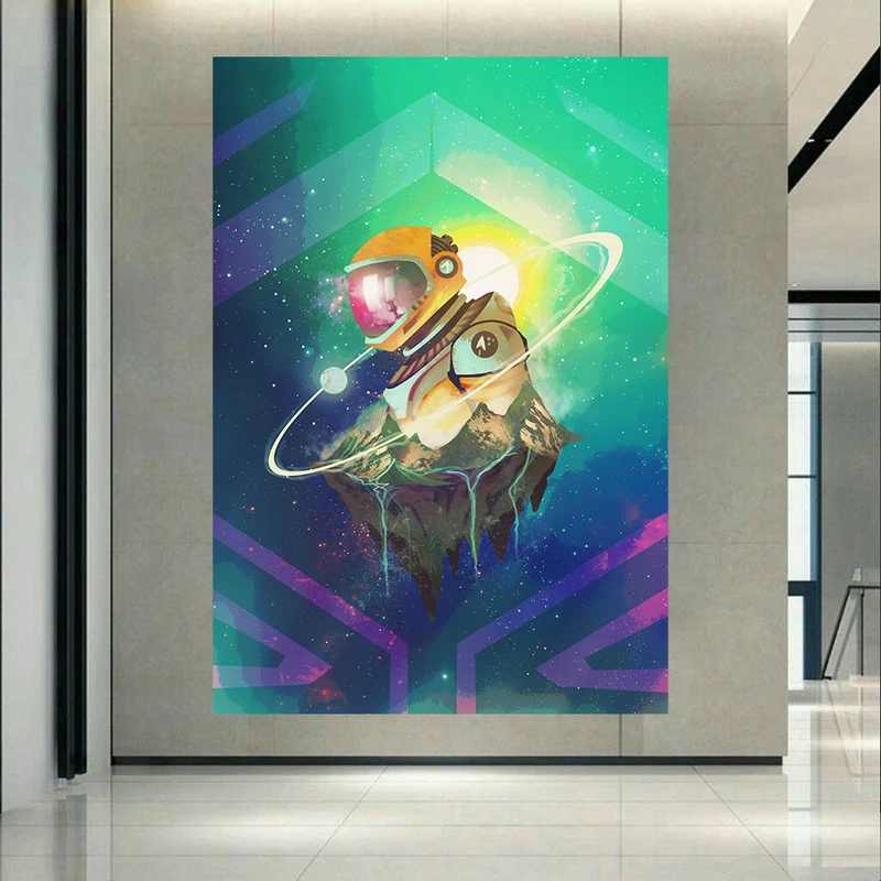 تابلو بوم طرح فضانورد ماورایی کد AR31214