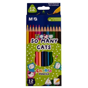 مداد رنگی 12 رنگ ام اند جی مدل so many cats
