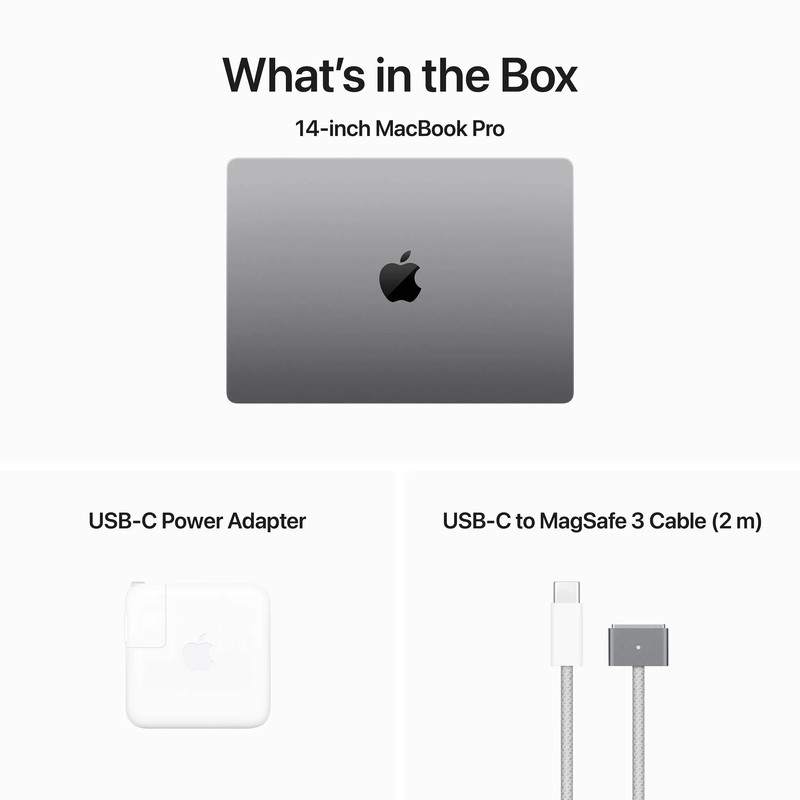 لپ تاپ 14.2 اینچی اپل مدل MacBook Pro MTL83 2023 HNA-M3-8GB RAM-1TB SSD