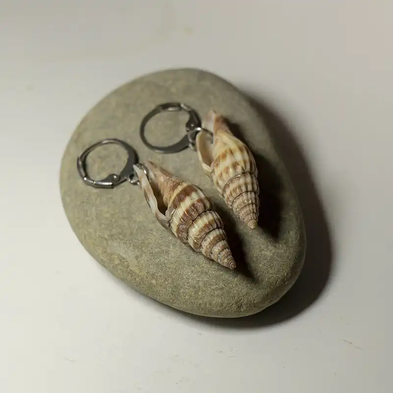 گوشواره زنانه مدل صدفی کد SJ-006