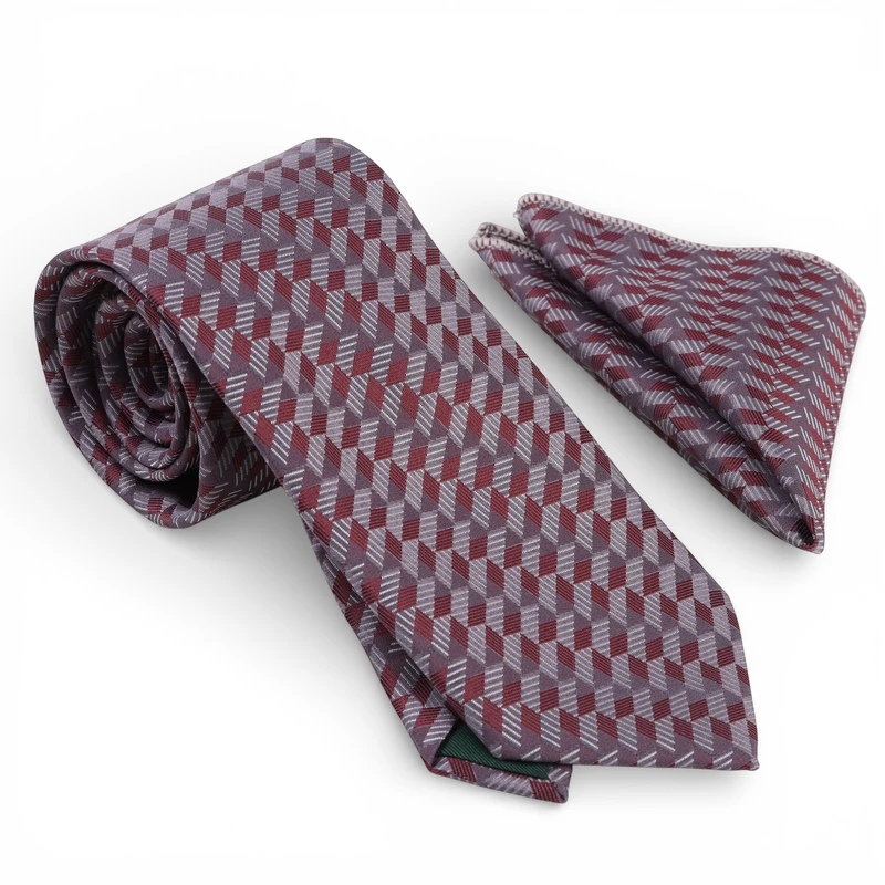 کراوات و دستمال جیب مردانه نسن مدل V68