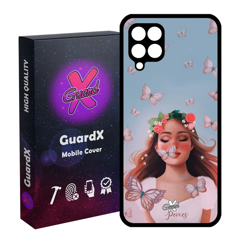 کاور گارد ایکس طرح Girl مدل Glass10380 مناسب برای گوشی موبایل سامسونگ Galaxy A12