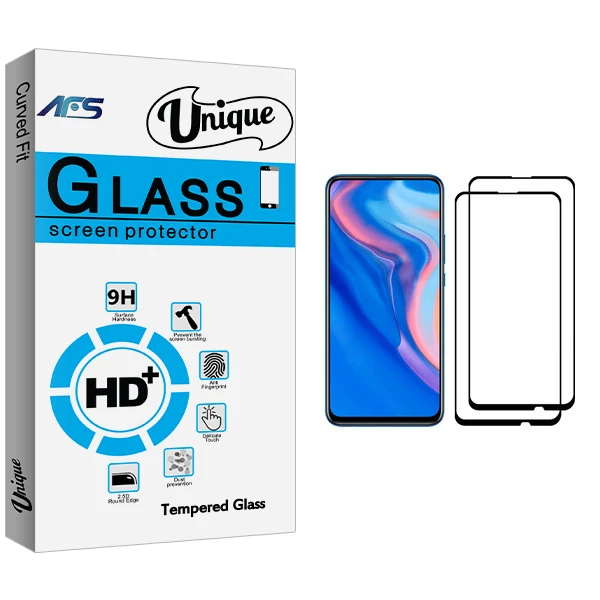 محافظ صفحه نمایش ای اف اس مدل Unique Glass مناسب برای گوشی موبایل هوآوی Y9 Prime 2019 بسته دو عددی