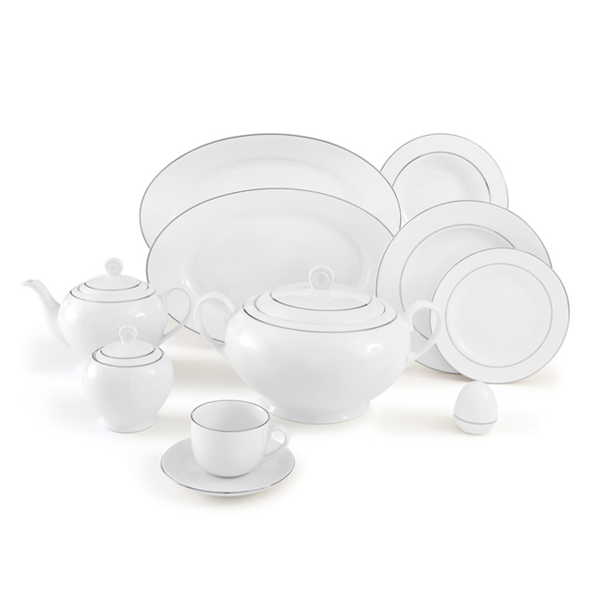 سرویس غذاخوری 102پارچه چینی زرین ایران سری ایتالیا اف مدل سمن درجه یک